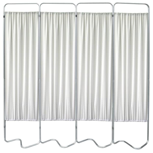 4 Section Beamatic Privacy Screen with Fabric Panels, Frost